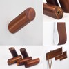 evory 5 Pack Wood Wall Hooks, Rustic Wooden Coat Hooks