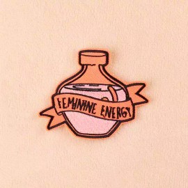 Unbranded FEMININE ENERGY Embroidered Sew/Iron on patch 2376
