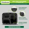 Freshware Contenedor de alimentos de 3 compartimientos - paquete de