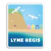 2 x 10 cm hohe Lyme Regis Vinyl-Aufkleber – England,