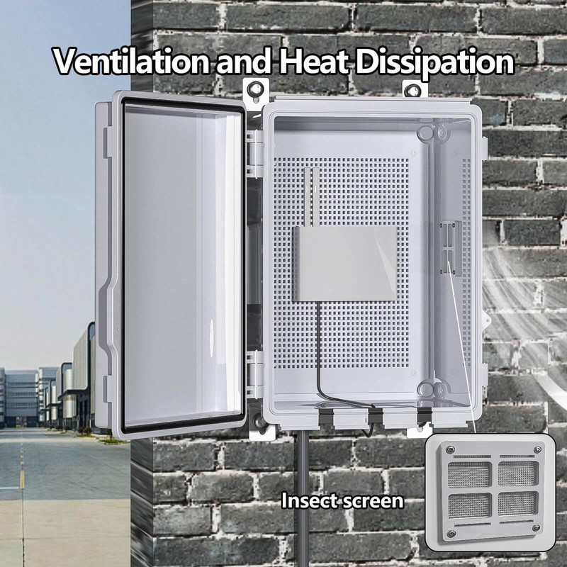 ANIMACYN Electrical Junction Box, Ventilated Design, Cable Grommets, Indoor/Outdoor Use