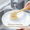 2 Pack Natural Kitchen Dish Brushes with Sisal & Palm