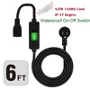 (6Feet) Right Angle Outdoor Waterproof Extension Switch Cord, in-Line On/Off