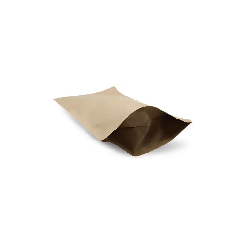 100 Bolsas Kraft Stand Up C/zipper 250g Para Café Y