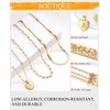 AIBEIOU Women's Gold Necklace 18K Gold Plated Initials Paperclip Chain