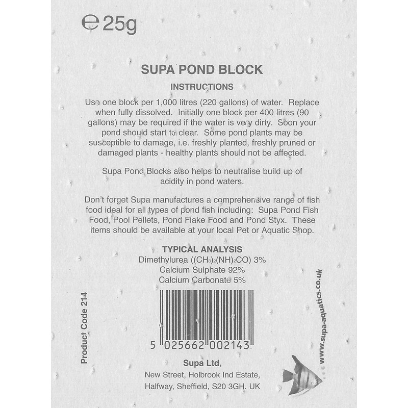 Supa Anti Algae Block, The Block Slowly Dissolves Releasing Di-Methyl