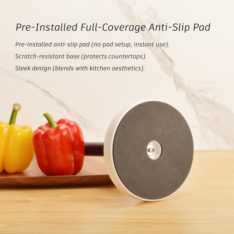 Kitchen Paper Towel Holder Countertop, Black Stainless Steel Rod, White