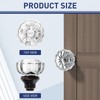 youthua Glass Door Knobs Interior，Mortise Style Fluted Crystal Antique Door