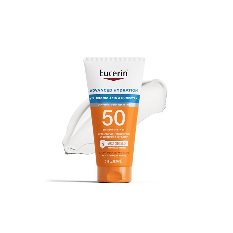 Eucerin Sun Advanced Hydration SPF 50 Sunscreen Lotion, 5 Fl