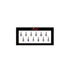 Comet Busters Beautiful Black Bindi with Multicolor Stones Indian Bindis for Women Traditional Crystal Bindi Bridal Face Jewels Forehead Tika