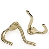 HASWARE 6 PCS Double Prong Robe Hook, Dual Coat Hooks