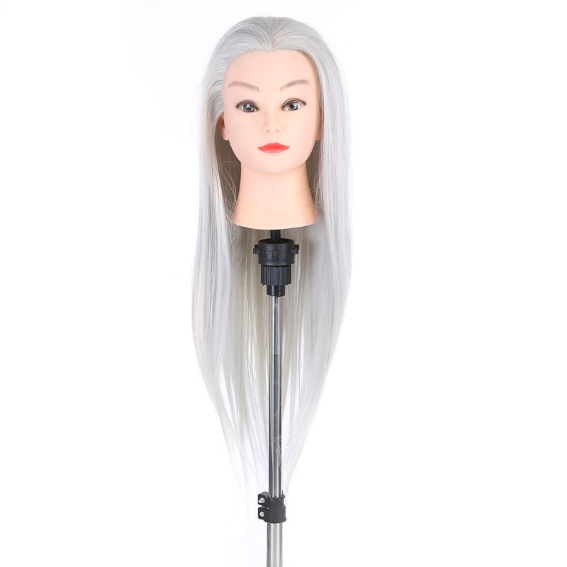 2 Colors Practice Head Mannequin Dolls Hair Salon Cosmetology Hairdressing