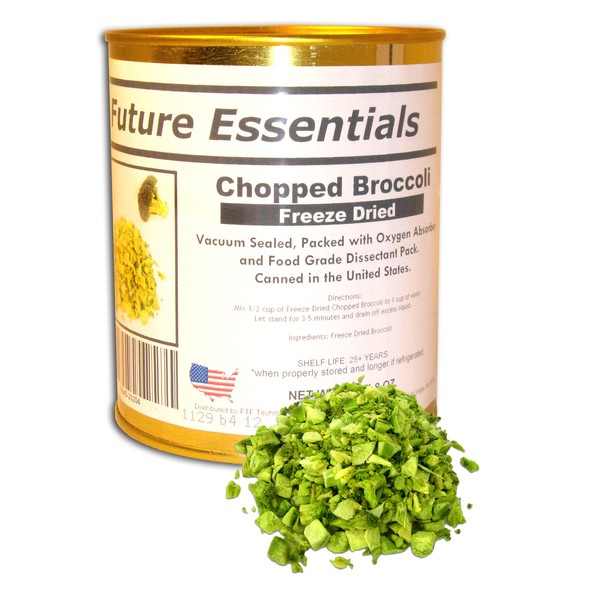 1 Case/12 Cans of Future Essentials Canned Freeze Dried Chopped Broccoli