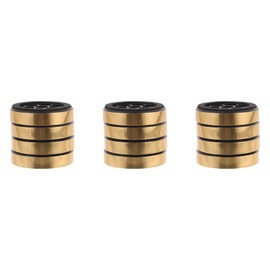 Ciieeo 12pcs 57x13mm Amplifier Foot Pad Anti-Vibration Stand Insulator Speaker Computer Chassis Base Pad Plastic Vibration Absorption Anti-Slip Audio Equipment Gold