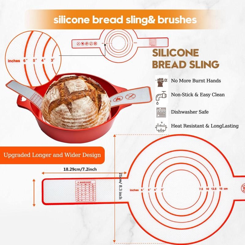 Bread Proofing Basket Set, 16pcs/set Including Round & Oval Banneton,