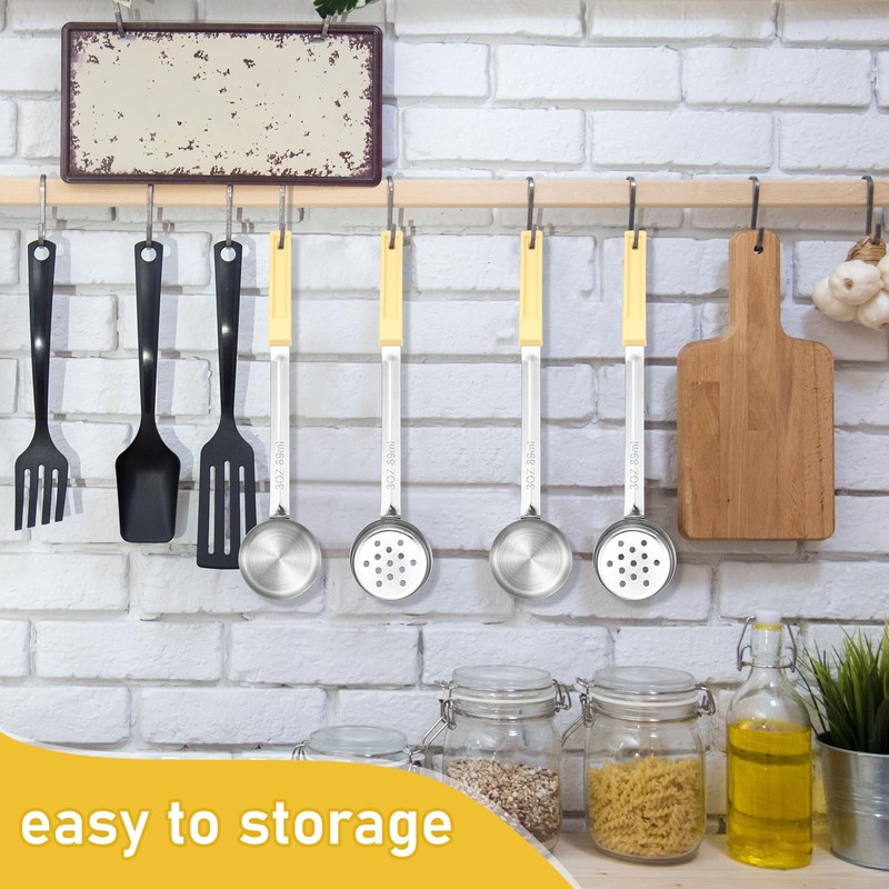 Teenyyou 8 Pcs Portion Control Serving Spoons Portion Scoops Cups