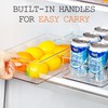 LotFancy Refrigerator Organizer Bins, 4 Pack,10x6x3 in, Clear Plastic Storage