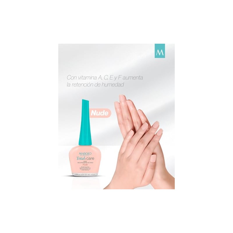 Base Masglo Clinical Base recuperadora de uñas maltratadas Tono Blanco