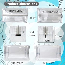 Estuche para lápices de artículos de papelería de moda, bolsa transparente de gran capacidad para organización, bolsa transparente con cremallera, org