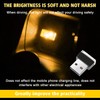 Ouzorp 2 Pcs Mini USB LED Light, Car LED Interior