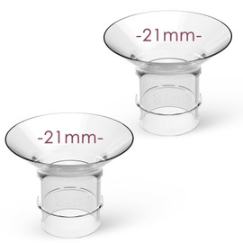 Nursi Luna Flange Inserts 21mm for 24mm Flange/Shield of Most Pumps, Flange Sizing Kit Silicone Flange Insert, Reduce 24mm Nipple Tunnel Down to 19mm, Breastfeeding Essentials Kit for New Moms, 2PCS