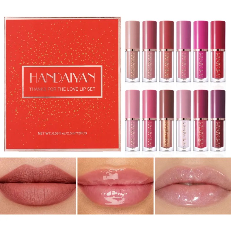 Set De 12 Unidades De Pintalabios Líquidos Matte Shimmer