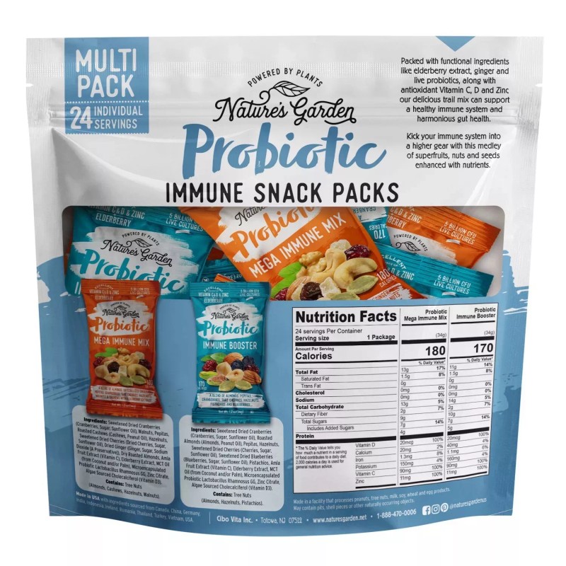 Nature's Garden Probiotic Immune Booster Variety Snack Packs (24 pk.)