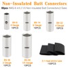 130Pcs Battery Ring Terminals Crimp Connector AWG8 4 6 2
