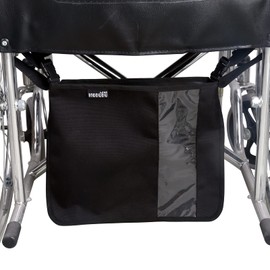 LEAD MODUDU Wheelchair Under Basket for Catheter Bag Covers Infusion Bag Foley Catheter Bag Urine Drainage Bag Holder Inspection Window Nephrostomy Drainag Bag (Black)