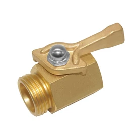 Joywayus Brass 3/4"GHT Female x Male Thread Garden Hose Ball Valve Garden Pipe Shut Off Valve with Handle