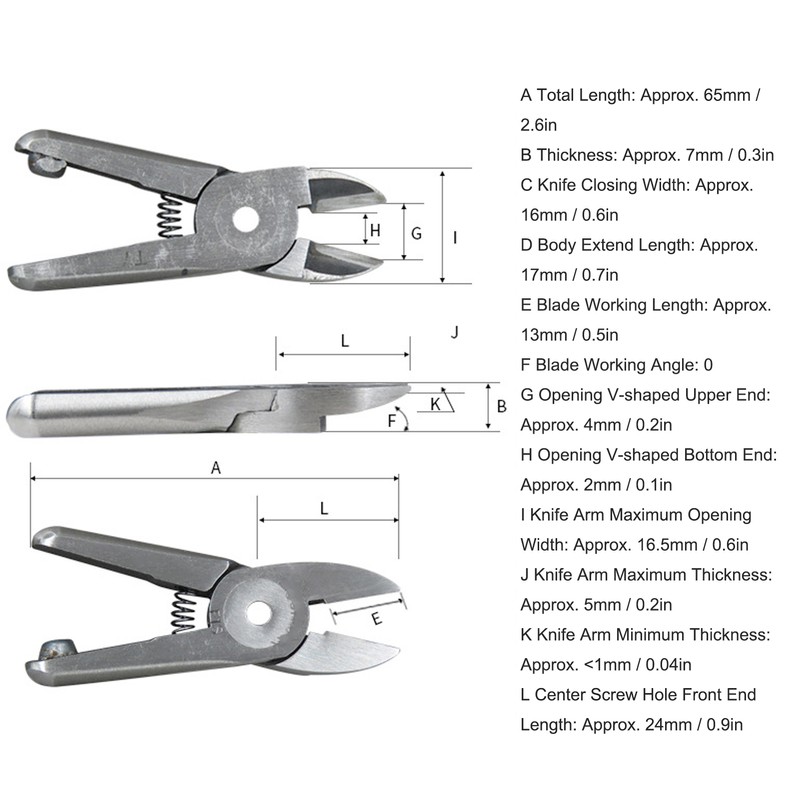 Scissors Head Air Crimping Nippers Alloy Steel Pneumatic Cutter Replacement