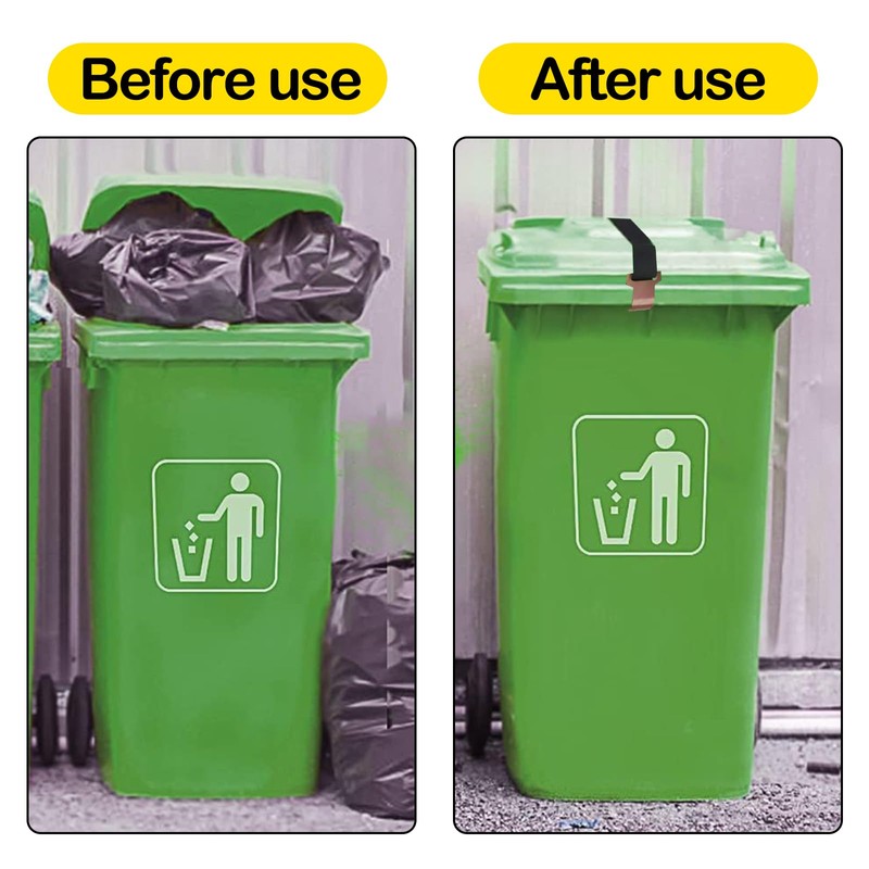 Wbgraceful 2Pcs Trash Can Lid Locks, Outdoor Trash Can Locks,