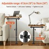 Relahous 360° Swivel TV Tray Table with 0-90° Tilt Top,
