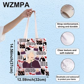 WZMPA Miranda Tote Bag Miranda Quote Gift Miranda Andy & Emily Shopping Grocery Bag Miranda & Andy Merchandise, I Love My Job Tg, L