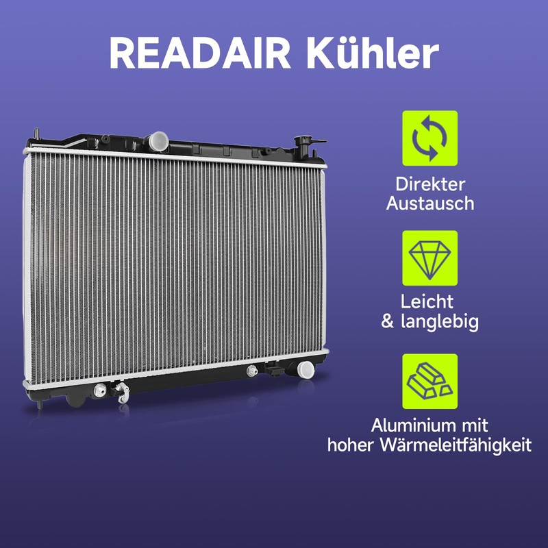 Engine Coolant Radiator with Transmission Oil Cooler Compatible with Ford