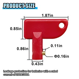 4PCS Battery Disconnect Spare Keys, Mini Battery Kill Switch Key, Battery Disconnect Isolator Power Cut Off Switch Keys for Marine, Car, Truck, ATV, RV, Boat (4PCS)