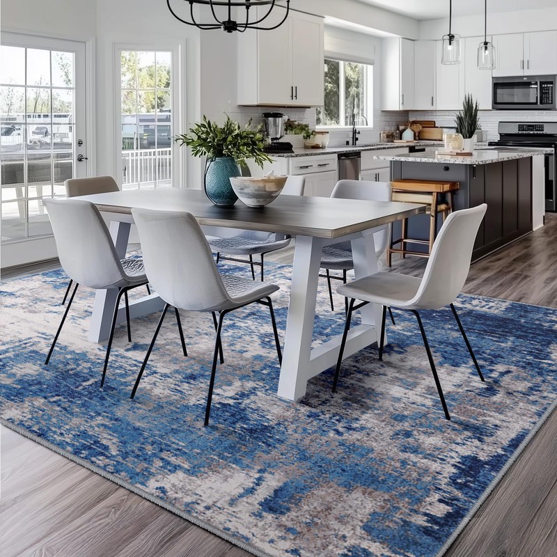 RELEANY Washable Area Rugs 5'x7' Non-Slip Modern Abstract Soft for