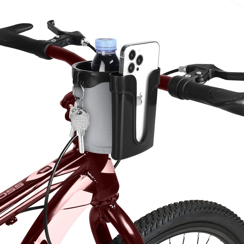 Accmor 3-in-1 Bike Cup Holder with Cell Phone Keys Holder,