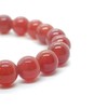 Ethnic men's bracelet in red carnelian beads and central stainless