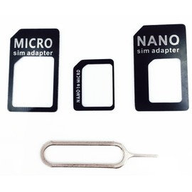 DZYDZR 5-Pack 4 in 1 Sim Card Adapter Kit - Nano to Micro, Nano to Standard, Micro to Standard with SIM Extractor for Smartphone