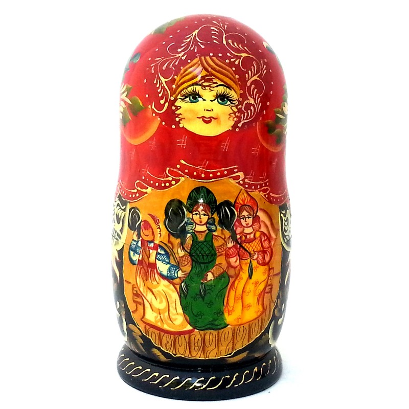 Tsar Saltan Russian Fairy Tale Nesting Dolls Hand Painted 7