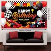 Car Racing Happy Birthday Backdrop Car Themed Birthday Party Decorations