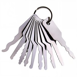 HAMKU 1 piece 10 in 1 lock picking set for security locks, turntable locks, locking tool shutter tool for house lock