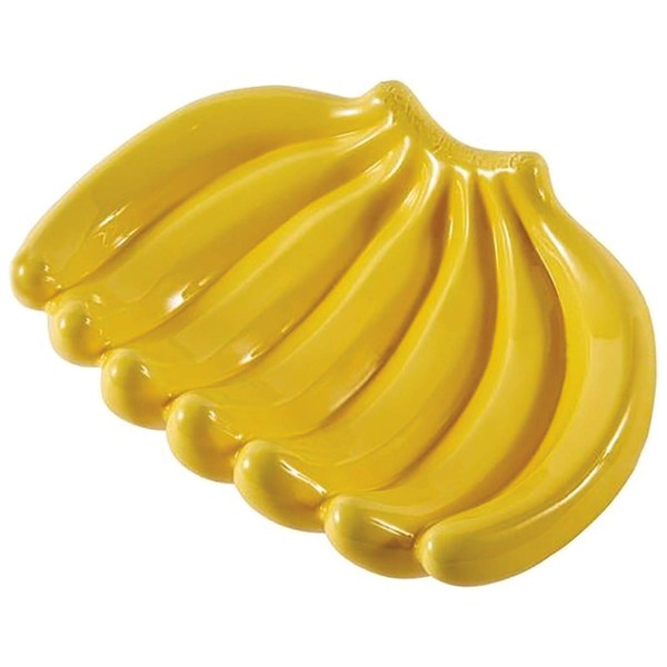 Ceramic Banana Dish Fruit Bowl Yellow Holder Stand Shaped Like