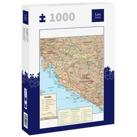 Lais Puzzle Physical Map Croatia 1000 Pieces