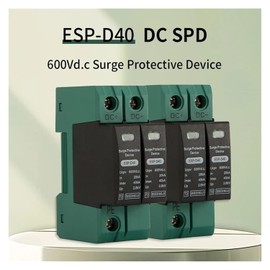 Dispositivo De Protección Contra Sobretensiones CC 2P Tipo 2, 600 V CC, Entrada 20 KA, Imax 40 KA, Protector Contra Sobretensiones En Carril DIN De 35 Mm