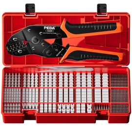 PEBA Crimping Tool and JST Connector Kit, 22 Types of 1.0mm JST-SH, 1.25mm JST-GH, 1.5mm JST-ZH Connectors & Contacts, Crimp Pliers AWG 32-22 for 1.0mm - 2.0mm Pitch Pin Terminal, for DIY Electronics