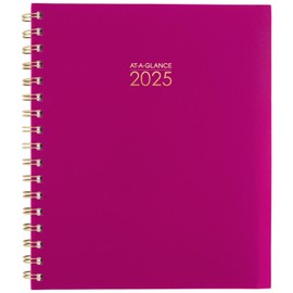 AT-A-GLANCE 2025 Planner, Weekly & Monthly, 7" x 8-3/4", Medium, Harmony, Beetroot (1099-805-56-25)