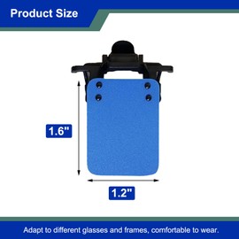 Shooting Glasses Patch with Clip – Eye Occluder Blinder for Rifle, Pistol, Archery Aim Assistance, 1 Pc (Blue, B)