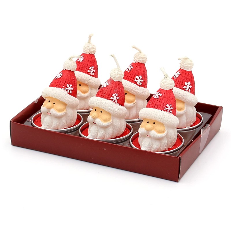 Dekohelden24 Set of 6 Santa Claus Tea Light Dimensions 4